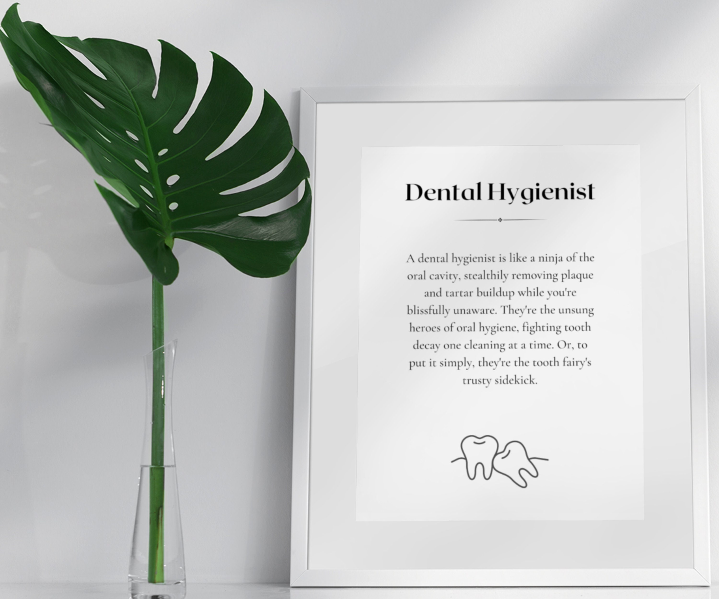 Dental Hygienist Definition Printable Dental Hygienist Gift Etsy