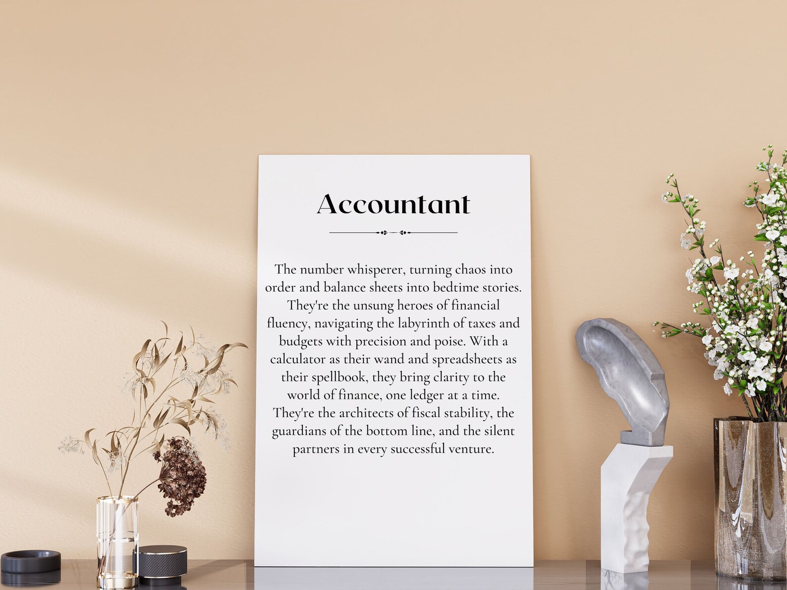 Accountant Definition Printable Wall Art - Office Decor Gift for ...