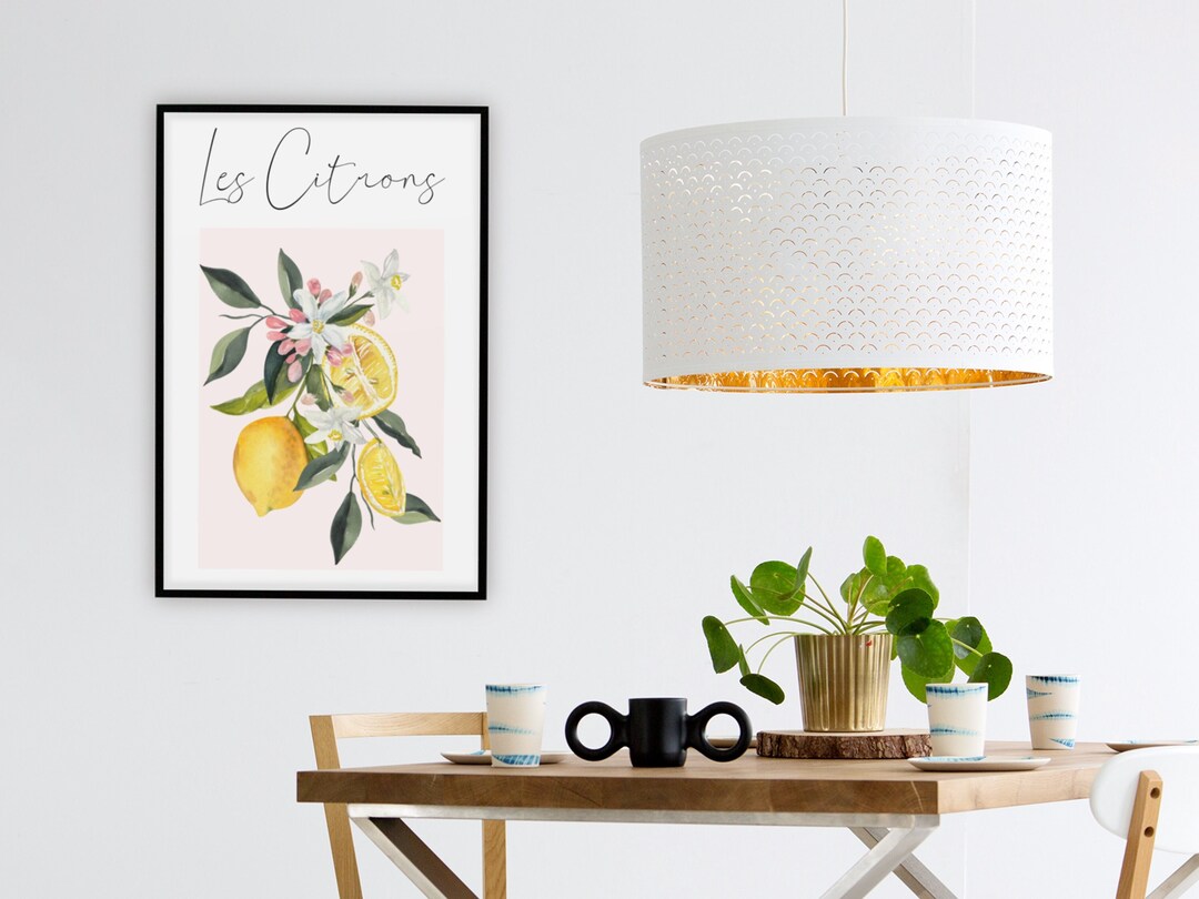 Les Citrons Printable Wall Art | Lemons Kitchen Print at Home Wall ...