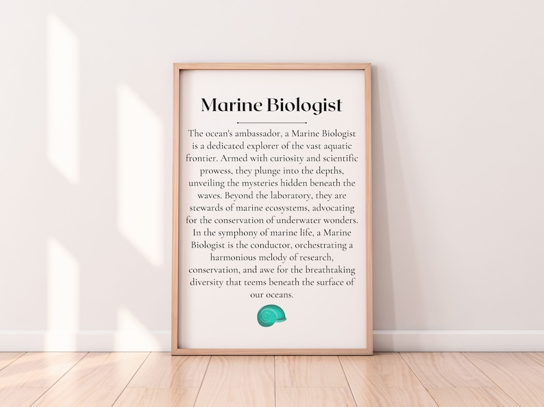 Marine Biologist Definition Printable Art, Digital Download for Ocean ...