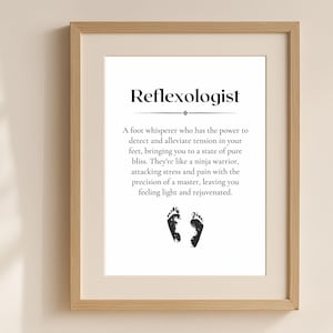 Reflexologist Definition Printable Wall Art | Holistic Health Decor | Alternative Therapy Gift | Wellness Quote | Digital Download