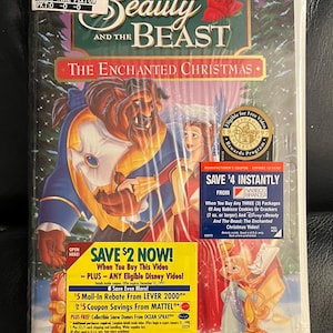 Disney&#39;s Beauty and the Beast The Enchanted Christmas VHS Sealed NEW!