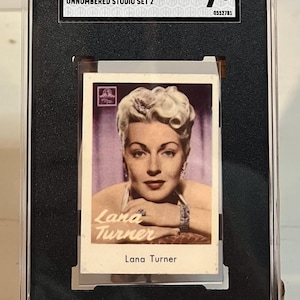 1956 Lana Turner Dutch Gum Card ongenummerde studioset 2 SGC 9 MINT!! Zeldzaam