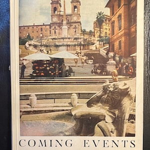 VTG 1955 Rome Italie Guide de voyage touristique Evénements à venir avec carte pliante