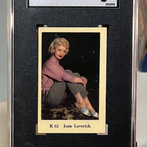 1960 Tarjeta de goma holandesa K Set K 62 Junio Laverick SGC 5 Ex