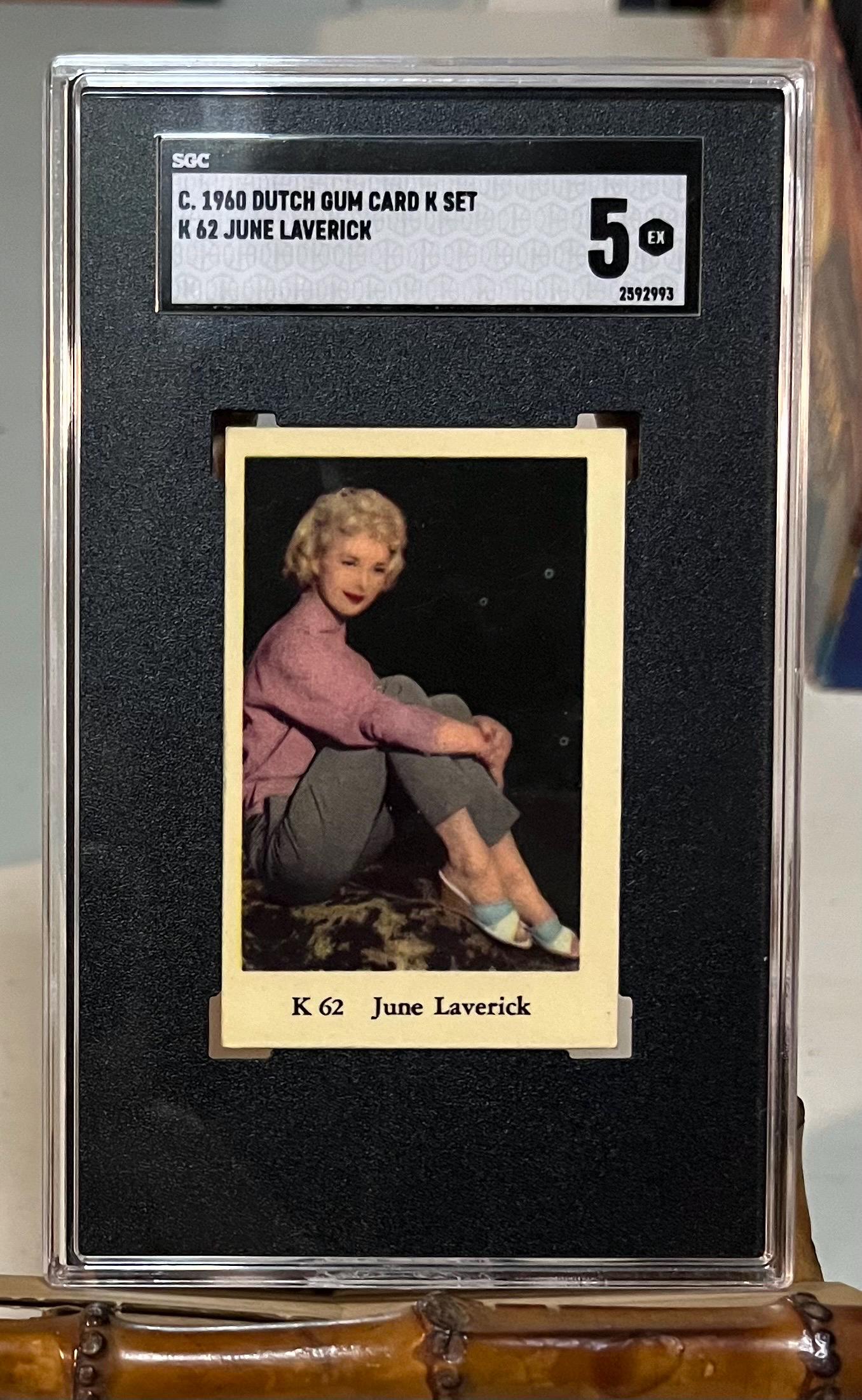 1960 Niederländische Druckgummikarte K Set K 62 June Laverick SGC 5 Ex