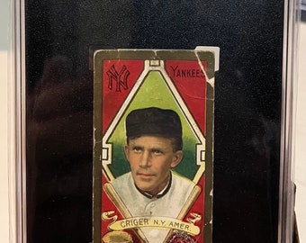1911 T205 Gold Border Honest Long Cut LOUIS CRIGER New York Yankees SGC 1