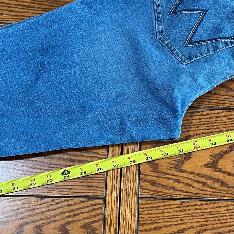 VTG Wrangler Boot Cut Blue Jeans Women's Size 11 X 32 image 8