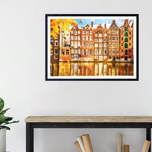 Amsterdam Netherlands Watercolor Digital Print Instant Download Printable Wall Art Wall Decor Poster