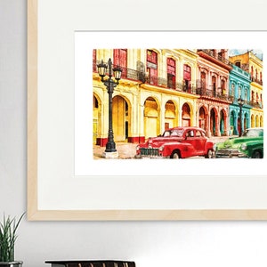 Havana Cuba Watercolor Digital Print Instant Download Printable Wall Art Wall Decor Poster
