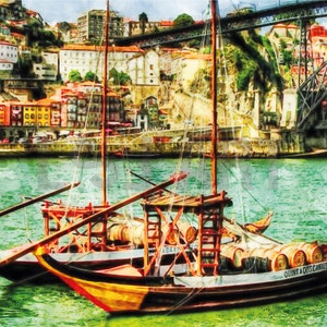 Capture the charm of Porto's Ribeira district with this printable watercolor art. Showcasing the iconic colorful facades along the Douro River and the historic atmosphere of this UNESCO World Heritage Site, this digital wall art adds a touch of Portuguese elegance to your home or office. As an instant download, it’s easy to print and display, celebrating the beauty and culture of Porto in a unique and artistic way