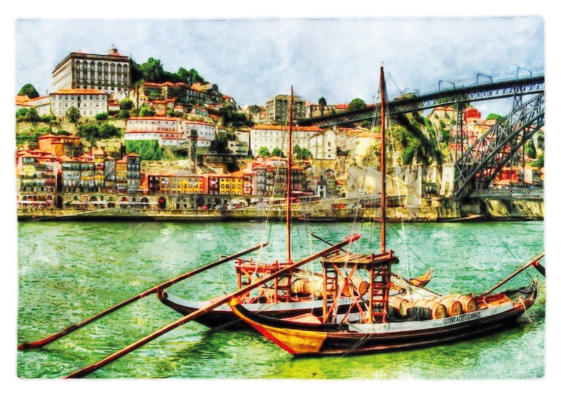 Capture the charm of Porto's Ribeira district with this printable watercolor art. Showcasing the iconic colorful facades along the Douro River and the historic atmosphere of this UNESCO World Heritage Site, this digital wall art adds a touch of Portuguese elegance to your home or office. As an instant download, it’s easy to print and display, celebrating the beauty and culture of Porto in a unique and artistic way
