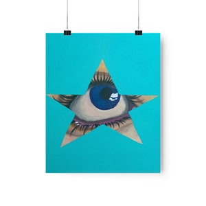 9”x11” Star Eye Art Matte Poster Decor