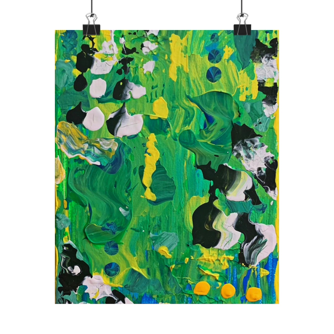 9x11 Cool Neon Abstract Paint Swatches Art Matte Art Posters Wall Decor