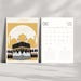 Printable Calendar 2025 Islamic Calendar Monthly Calendar Mosque