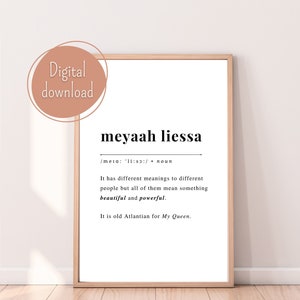 Meyaah Liessa dictionary entry FBAA ASITE by Jennifer L. Armentrout | Poppy Casteel | Ash / Nyktos Sera | From Blood and Ash + free bookmark