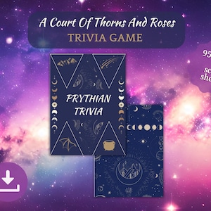 Prythian Trivia ACOTAR Game (Alle Bücher) inspiriert in A Court of Thorns And Roses Feyre Rhys Velaris Cassian Azriel Book Club