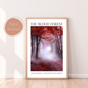 Blood Forest From Blood And Ash FBBA by Jennifer L Armentrout inspired subtle wall print + free bookmark | Poppy Cas Casteel Hawke Kieran