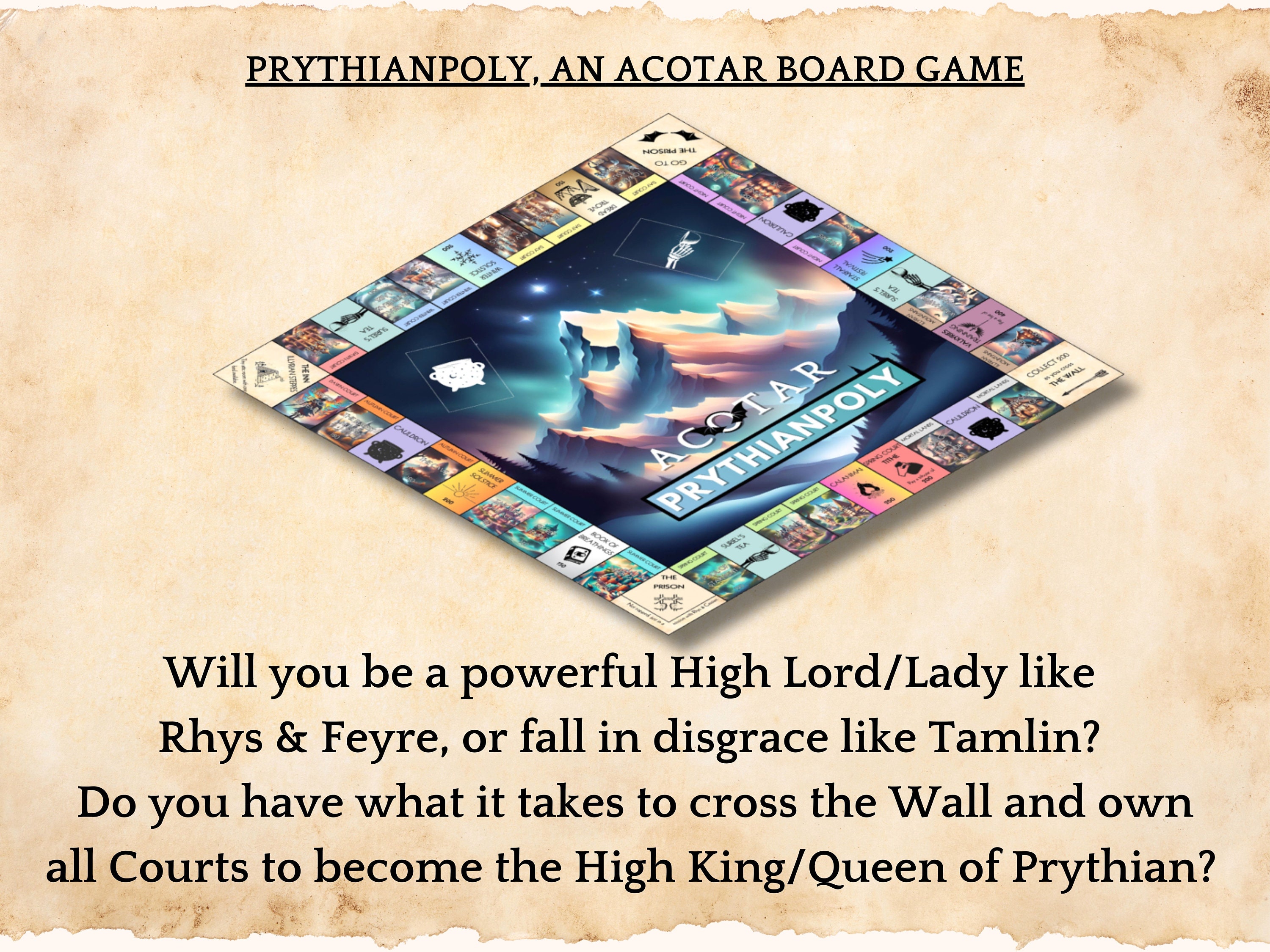 Prythianpoly an ACOTAR Board Game Inspired in A Court of - Etsy UK