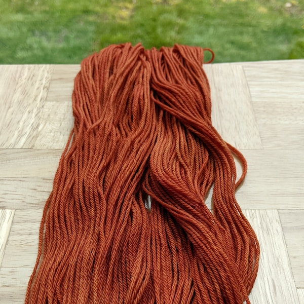 Naturally Dyed Yarn, 100% Superwash Merino Wool, Fingering Weight - Rust