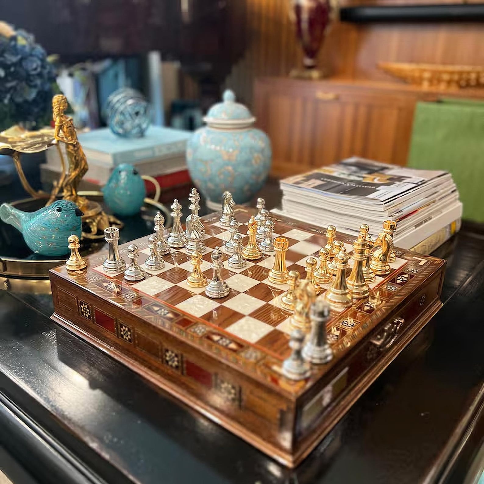 Luxury Handmade Large Chess Set, Personalized Birthday Gift, Chess ...