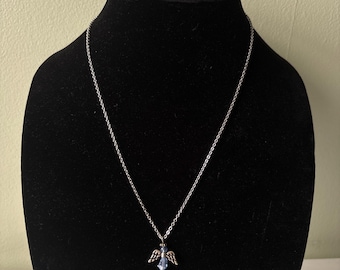 Chain Necklace with Blue Angel