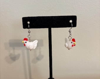 Chicken Drop Earrings