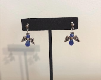 Angel Drop Stud Earrings