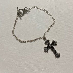 Silver Cross Interlocking Bracelet