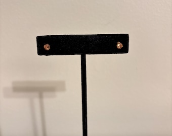 Gold Yellow Swarovski Crystal Stud Earrings