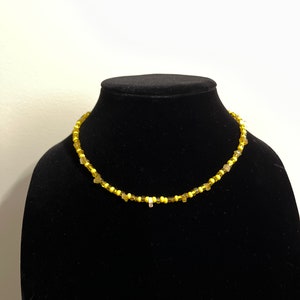 Yellow Mixed Bead Choker