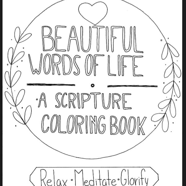 Beautiful Words Of Life Coloring Book