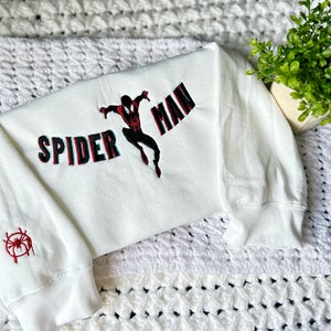 Spiderman crewneck, Spiderman sweatshirt, Spiderman embroidered sweatshirt, no way home, Miles morales, Birthday gift