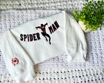 Spiderman crewneck, Spiderman sweatshirt, Spiderman embroidered sweatshirt, no way home, Miles morales, Birthday gift