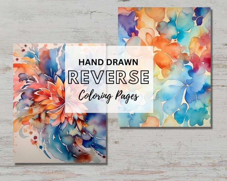 Reverse Coloring Pages Bundle Printable Book for Adults Stress Relief Reverse Coloring Pages Bundle Printable Book for Adults Stress Relief