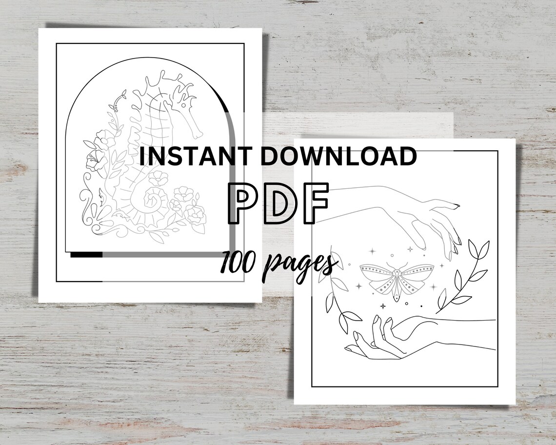 100 Adult Coloring Pages Bohemian Design Printable Book for Teens Boho ...