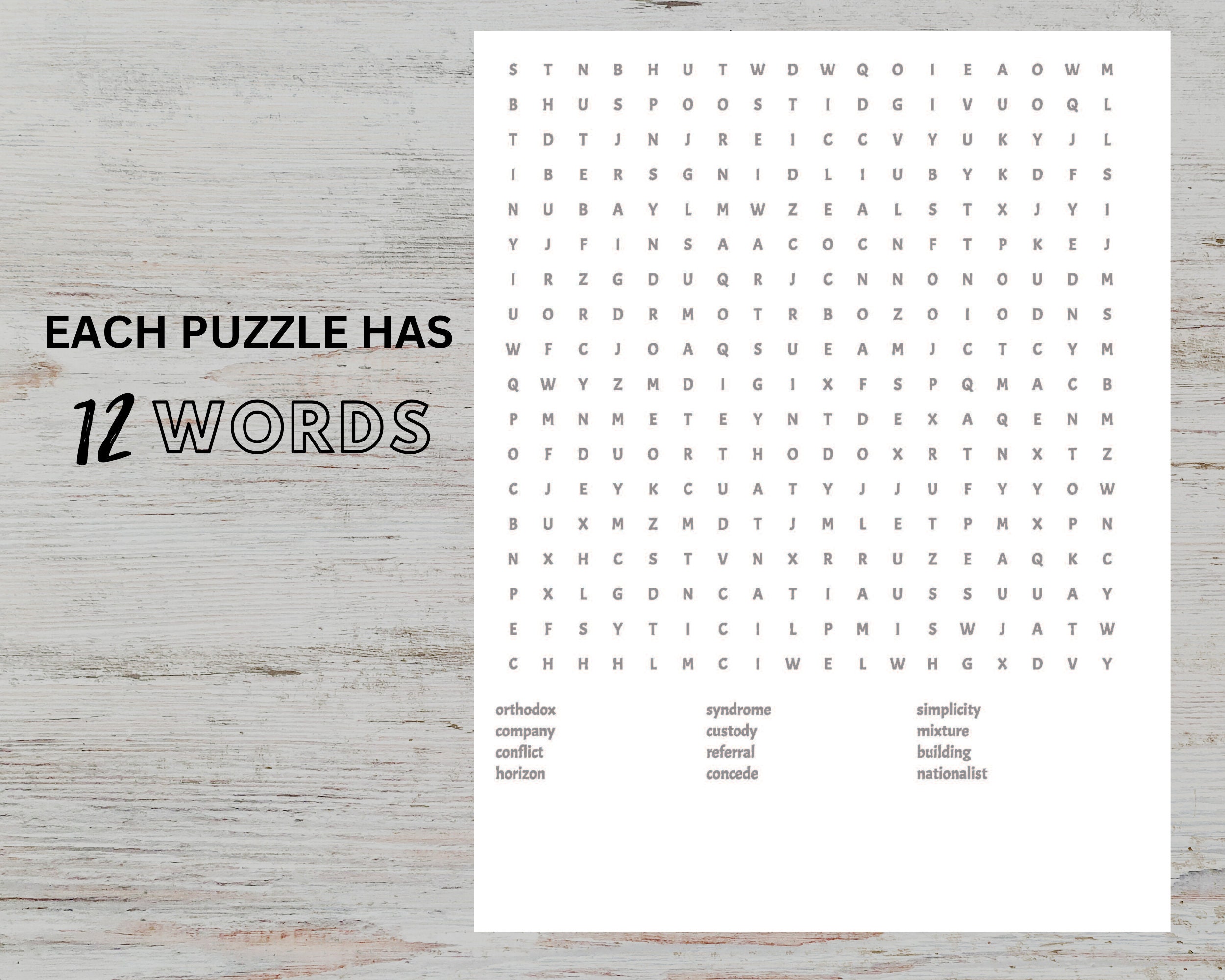 100 Word Search Puzzle Pages Bundle for Adults Printable Activities ...
