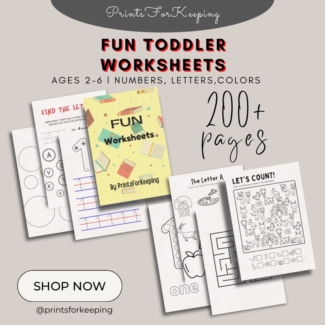 Printable Worksheets for Toddlers First Study Book to Print Activity ...