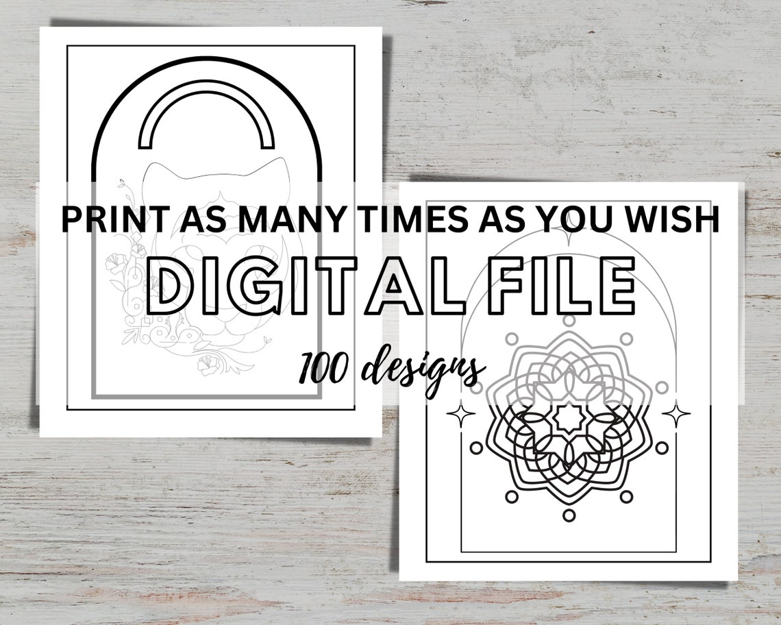 100 Adult Coloring Pages Bohemian Design Printable Book for Teens Boho ...