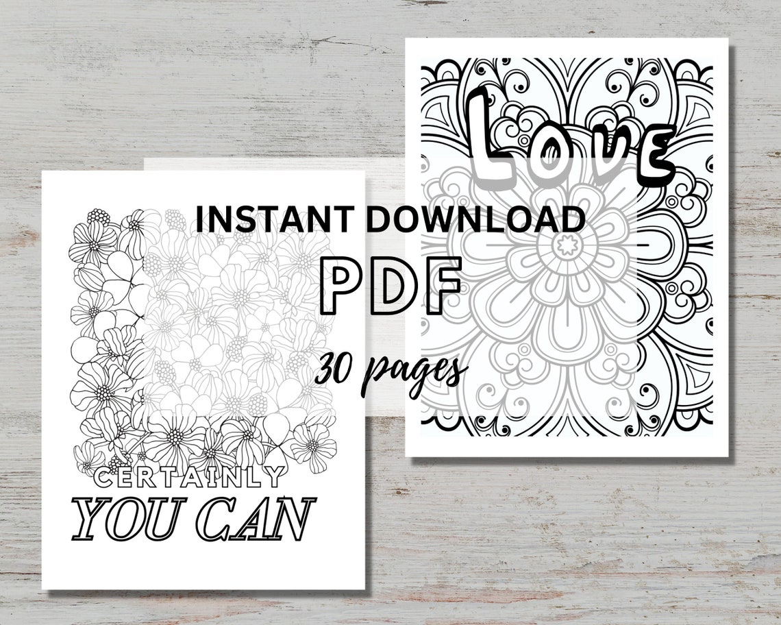 Inspirational Coloring Pages for Adults Printable Activity to Reduce ...