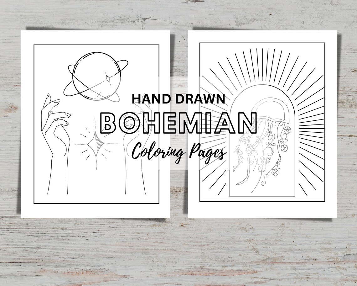 100 Adult Coloring Pages Bohemian Design Printable Book for Teens Boho ...