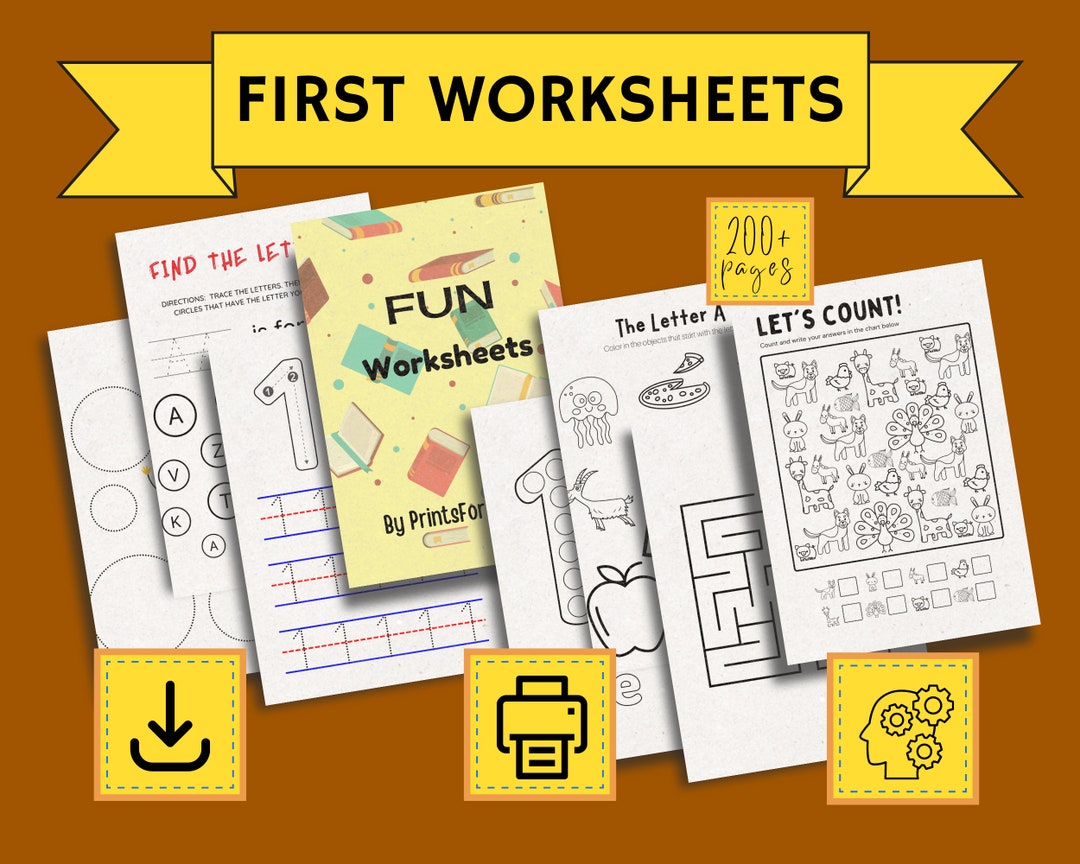 Printable Worksheets for Toddlers First Study Book to Print Activity ...