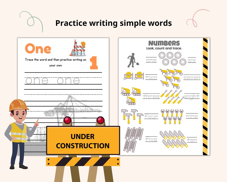 Worksheets for Kids Printable Activity Book for Preschool Gift for ...
