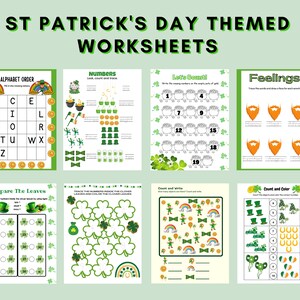 40 St Patrick's Day Worksheet for Preschool Bundle Printable Activity ...