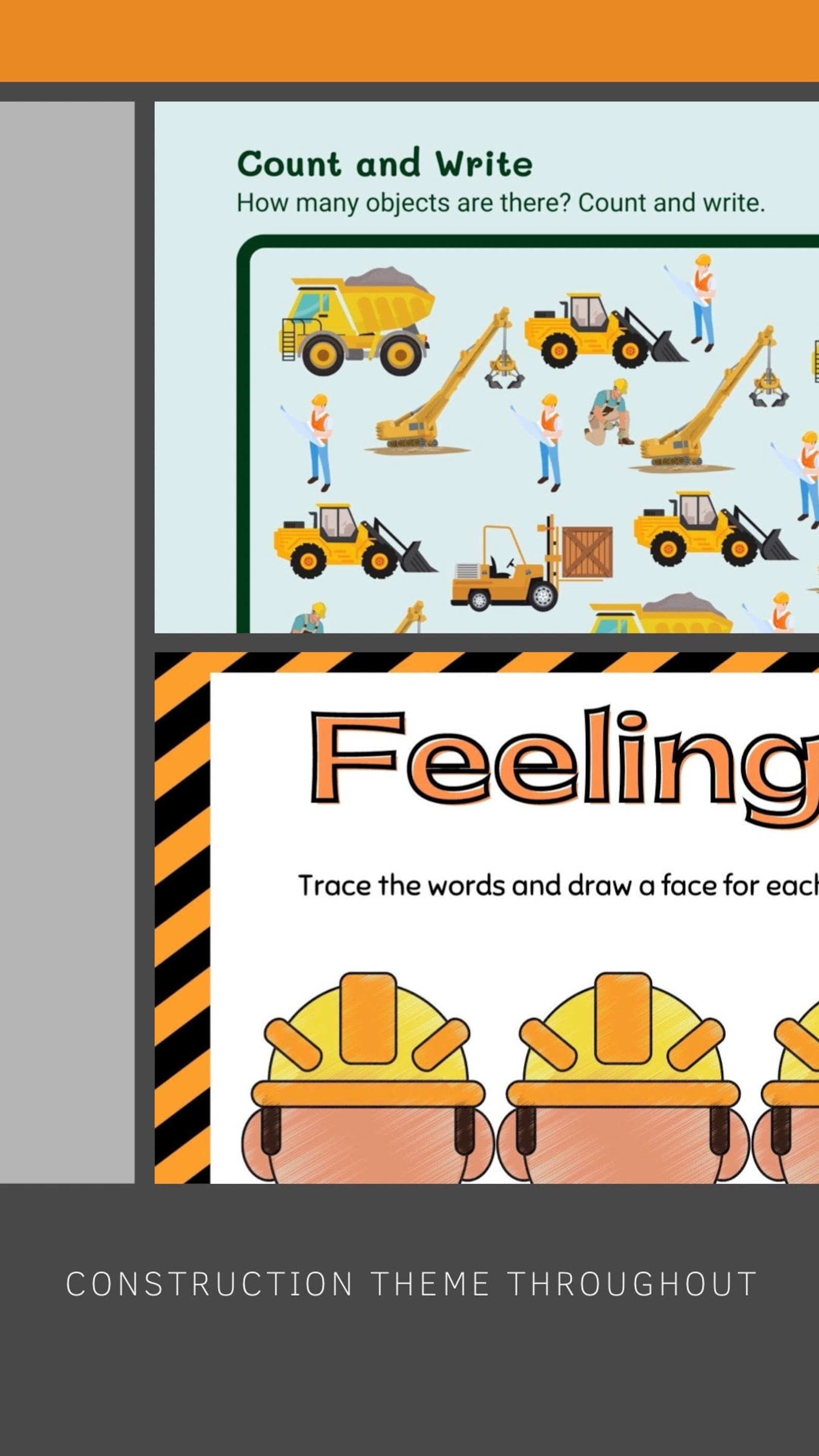 Construction Themed Worksheet Book 40pages of Activities for Etsy