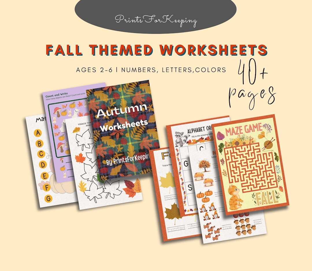 Worksheets Printable for Preschool Kids Gift for Teacher Preschool ...