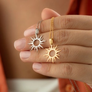 Sunbeam Necklace, Sunburst Necklace, Sun Pendant, Handmade Sun Jewelry, Gift for Her mother, Celestial Jewelry, Christmas Jewelry, mothers