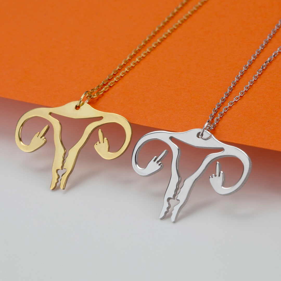 Uterus Necklace, Roe V Wade, Uterus Pendant, Feminist Necklace