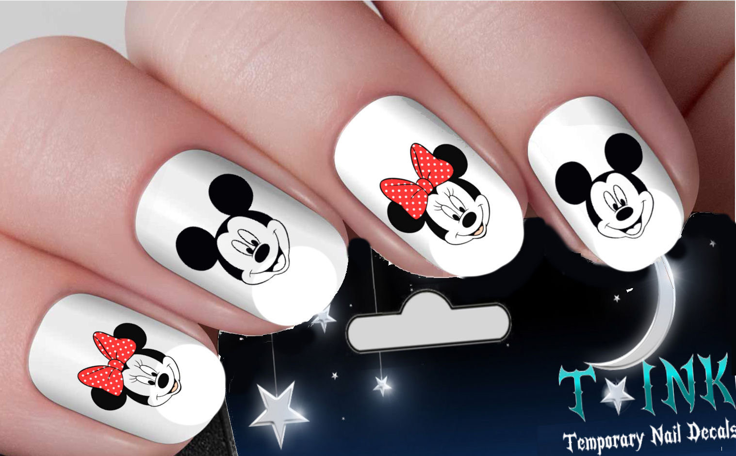 Christmas Mickey Mouse Heads Nails Decals Nail Stickers