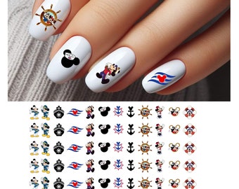 Stickers ongles Disney, Mickey Mouse, nail art Minnie Mouse, croisière Disney